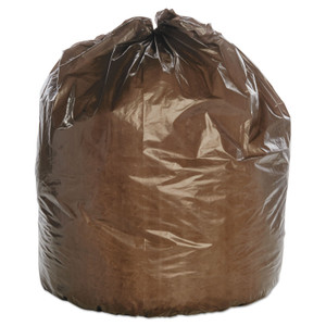 AbilityOne 8105011839769, SKILCRAFT Maximum Performance Trash Can Liner, 33 gal, 1.22 mil, 33" x 39", Brown, 125/Box Product Image 