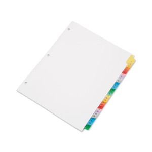 AbilityOne 7530013683493, SKILCRAFT Multiple Index Sheets, 31-Tab, 1 to 31, 11 x 8.5, White, 1 Set Product Image 
