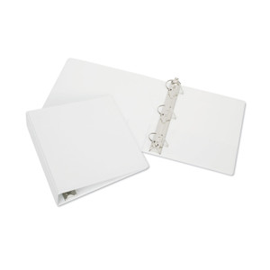 NIB - Binder, Slant D Ring, Clear Overlay, Pockets, White, 1 1/2" Capacity, Letter Size - (NSN3856711) Product Image 