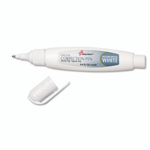 AbilityOne 7510013861609, SKILCRAFT Correction Fluid Pen, 0.4 oz, White View Product Image