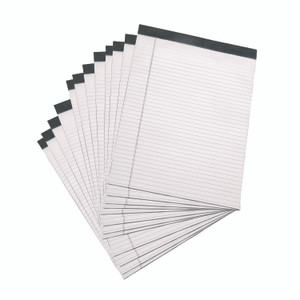 AbilityOne 7530014471353, SKILCRAFT Legal Pads, Wide/Legal Rule, Gray Linen Headband, 50 White 8.5 x 11.75 Sheets, Dozen Product Image 