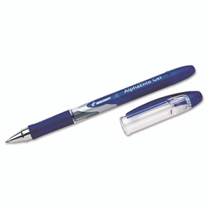 AbilityOne 7520015005212, SKILCRAFT AlphaElite Gel Pen, Stick, Medium 0.7 mm, Blue Ink, Blue/Clear Barrel, Dozen View Product Image
