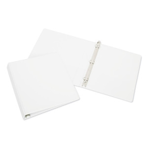 AbilityOne 7510015107492, SKILCRAFT Round Ring Binder, 3 Rings, 1" Capacity, 11 x 8.5, White Product Image 