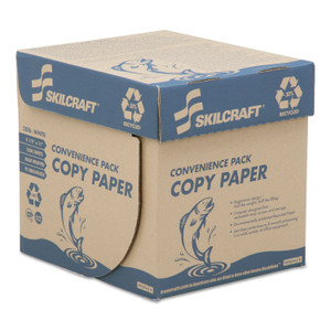 AbilityOne 7530015623259, SKILCRAFT Xerographic Paper, 92 Bright, 20 lb Bond Weight, 8.5 x 11, White, 500 Sheets/Ream, 5 Reams/Carton View Product Image