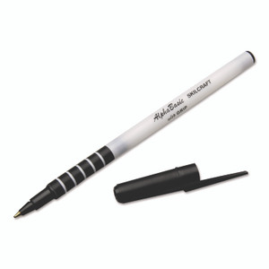 AbilityOne 7520015573155, SKILCRAFT AlphaBasic Ballpoint Pen, Stick, Medium 1 mm, Black Ink, White Barrel, Dozen View Product Image