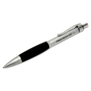 AbilityOne 7520015654875, SKILCRAFT Precision 305 Metal Barrel Mechanical Pencil, 0.5 mm, Black Lead, Silver Barrel, 6/Pack View Product Image