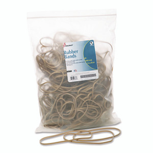 AbilityOne 7510015783512, SKILCRAFT Rubber Bands, Size 117B, 0.06" Gauge, Beige, 1 lb Box, 250/Pack Product Image 