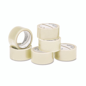 AbilityOne 7510015796871, SKILCRAFT Economy Package Sealing Tape, 3" Core, 2" x 55 yds, Clear, 6/Pack View Product Image