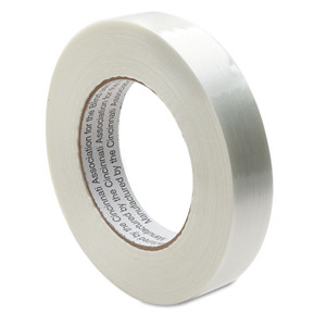 AbilityOne 7510005824772, SKILCRAFT Filament/Strapping Tape, 3" Core, 1" x 60 yds, White Product Image 