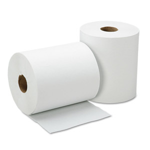 AbilityOne 8540015923323, SKILCRAFT Continuous Roll Paper Towel, 1-Ply, 8" x 600 ft, White, 12 Rolls/Box Product Image 