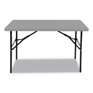 AbilityOne 7110016716418, SKILCRAFT Blow Molded Folding Tables, Rectangular, 30w x 96d x 29h, Charcoal View Product Image