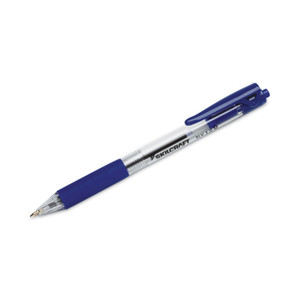 AbilityOne 7520016970597, SKILCRAFT SLV-Performer Ballpoint Pen, Retractable, Medium 1 mm, Blue Ink, Blue/Clear Barrel, Dozen Product Image 