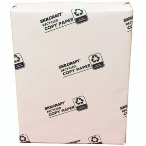 AbilityOne 7530017111299 SKILCRAFT Convenience Pack Recycled Copy Paper, 92 Brightness, 20lb Bond, 8.5x11, White, 500 Sheets/Ream, 3/CT Product Image 