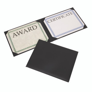 AbilityOne 7510017143330, SKILCRAFT Awards Certificate Padded Cover Binder, 11.62 x 9.12, Black Product Image 