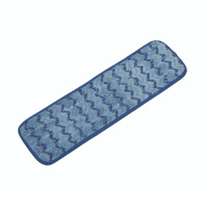 AbilityOne 8125017186096 SKILCRAFT Microfiber Flat Wet Mop - Reusable, 18 x 5.5, Blue, 12/Box View Product Image