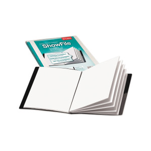 Cardinal ShowFile Display Book with Custom Cover Pocket, 12 Letter-Size Sleeves, Black (CRD50132) View Product Image