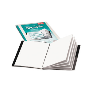 Cardinal ShowFile Display Book with Custom Cover Pocket, 12 Letter-Size Sleeves, Black View Product Image