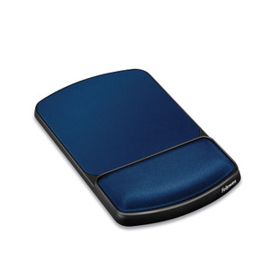 Fellowes Gel Mouse Pad with Wrist Rest, 6.25 x 10.12, Black/Sapphire (FEL98741) View Product Image