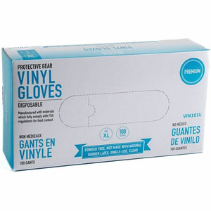 Remcoda Powder-Free Vinyl Gloves - 3 mil Thickness - X-Large Size - For Right/Left Hand - Vinyl - Clear Product Image 