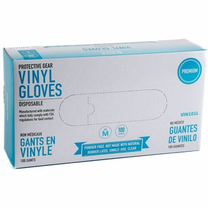 Remcoda Powder-Free Vinyl Gloves - 3 mil Thickness - Medium Size - For Right/Left Hand - Vinyl - Clear Product Image 