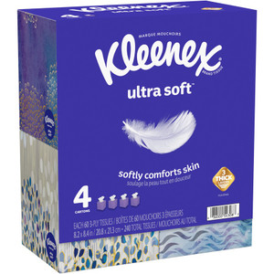 Kleenex Ultra Soft Tissues - 3 Ply - (KCC54308CT) View Product Image