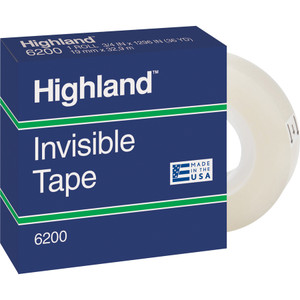 Highland 3/4"W Matte-finish Invisible Tape - 27.78 yd Length x 0.75" Width - (MMM6200341000BD) View Product Image
