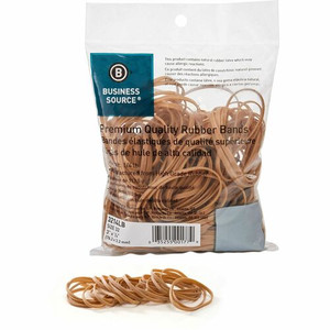 Business Source Rubber Bands - Size: #32 - 3" Length x 125 mil Thickness - Natural Product Image 