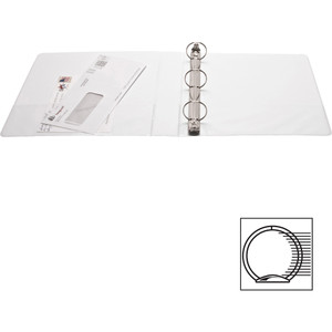 Business Source Round Ring View Binder - 1 1/2" Binder Capacity - (BSN09955BD) View Product Image