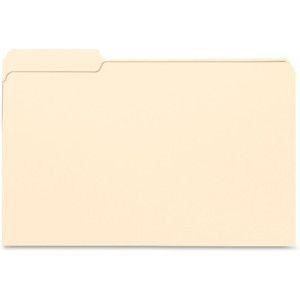 Business Source 1/3 Tab Cut Legal Recycled Top Tab File Folder - 8 1/2" x 14" - 3/4" Expansion - 11 pt. - Manila - 10% Recycled - (BSN99724) Product Image 