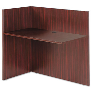Alera Valencia Reversible Reception Return, 44.13w x 23.63d x 41.5h, Mahogany View Product Image