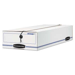 Bankers Box LIBERTY Check and Form Boxes, 9.25" x 23.75" x 4.25", White/Blue, 12/Carton (FEL00002) View Product Image