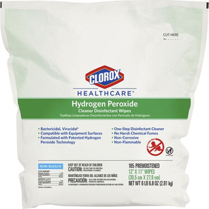 Clorox Healthcare Hydrogen Peroxide Cleaner Disinfectant Wipes (CLO30827BD) View Product Image