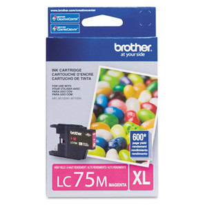 Brother LC75M Innobella High-Yield Ink, 600 Page-Yield, Magenta View Product Image