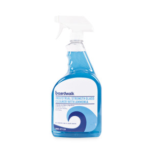 Boardwalk Industrial Strength Glass Cleaner with Ammonia, 32 oz Trigger Spray Bottle (BWK47112AEA) View Product Image