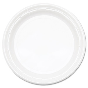 Dart Famous Service Plastic Dinnerware, Plate, 9", White, 125/Pack, 4 Packs/Carton (DCC9PWF) View Product Image