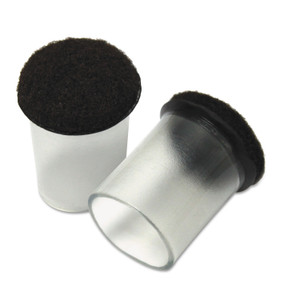 Master Caster Like New Solutions, Floor Savers, Round, 1.25" Diameter, Clear/Gray, 8/Pack View Product Image