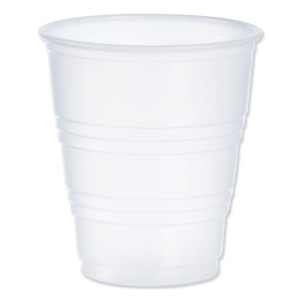 Dart High-Impact Polystyrene Cold Cups, 5 oz, Translucent, 100 Cups/Sleeve, 25 Sleeves/Carton (DCCY5CT) View Product Image
