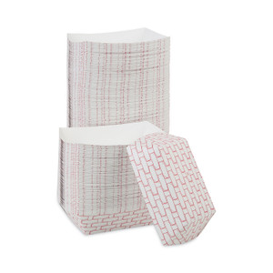 Boardwalk Paper Food Baskets, 3 lb Capacity, Red/White, 500/Carton View Product Image