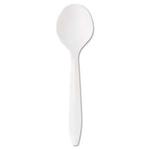 Boardwalk Mediumweight Polystyrene Cutlery, Soup Spoon, White, 1,000/Carton (BWKSOUPSPOON) View Product Image