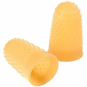 ACCO Rubber Finger Tips - #11.5 with 0.63" Diameter - Medium Size - Rubber - Amber Product Image 