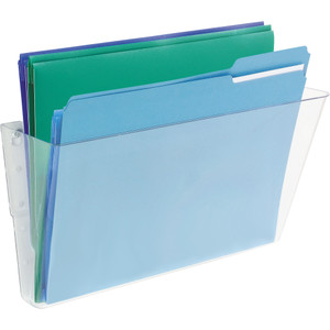 Deflecto Single Unit Wall Pocket, Letter, Stackable, 13"x4"x7", CL (DEF73201) View Product Image