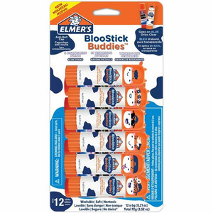 Elmer's BlooStick Buddies and Disappearing Purple Glue Sticks Combo Pack - 0.21 oz - Blue Product Image 
