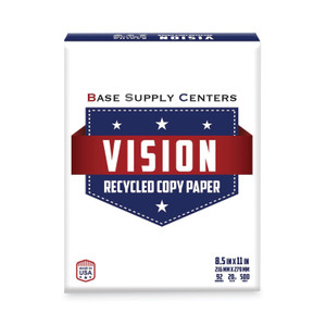 Recycled Copy Paper, 92 Bright, 20 lb Bond Weight, 8.5 x 11, White, 500 Sheets/Ream, 10 Reams/Carton (CS12623) View Product Image