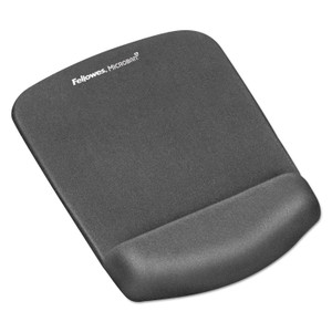 Fellowes PlushTouch Mouse Pad with Wrist Rest, 7.25 x 9.37, Graphite (FEL9252201) View Product Image