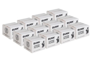 BUNN Home Brewer Coffee Filters - Chlorine-free, Heavyweight - 250/Box - 12 / Carton - White - (BUN201320000CT) View Product Image