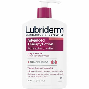 Lubriderm Advanced Therapy Lotion - Lotion - 16 fl oz - For Dry Skin - Skin - Moisturising, Absorbs Quickly, Fragrance-free, Non-greasy Product Image 