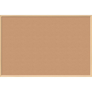 U Brands Cork Bulletin Board - 48" Board Height x 72" Board Width - Natural Cork Surface - Self-healing, Durable, Mounting System, Tackable, Sturdy - Birch Wood Frame Product Image 
