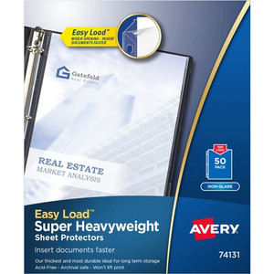 Avery Super-Heavyweight Sheet Protectors - 10 x Sheet Capacity - For Letter 8 1/2" x 11" Sheet - 3 x Holes - Ring Binder - Top Loading Product Image 