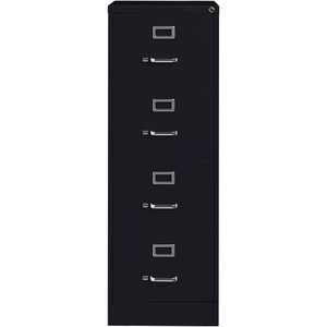 Lorell Fortress Series 26-1/2" Commercial-Grade Vertical File Cabinet - 18" Width x 26.5" Depth x 52" Height - (LLR60198) View Product Image