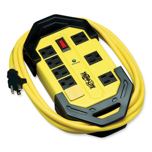 Tripp Lite by Eaton Protect It! Industrial Safety Surge Protector, 8 AC Outlets, 12 ft Cord, 1,500 J, Yellow/Black Product Image 